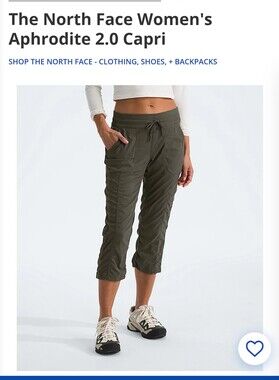 The North Face Women's Olive Capri Drawstring Cargo Pants